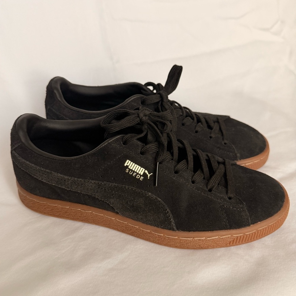 Puma Suede Black and Brown Sneakers